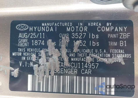 2012 Hyundai Accent Gls from USA, damaged, VIN KMHCT4AEXCU114957